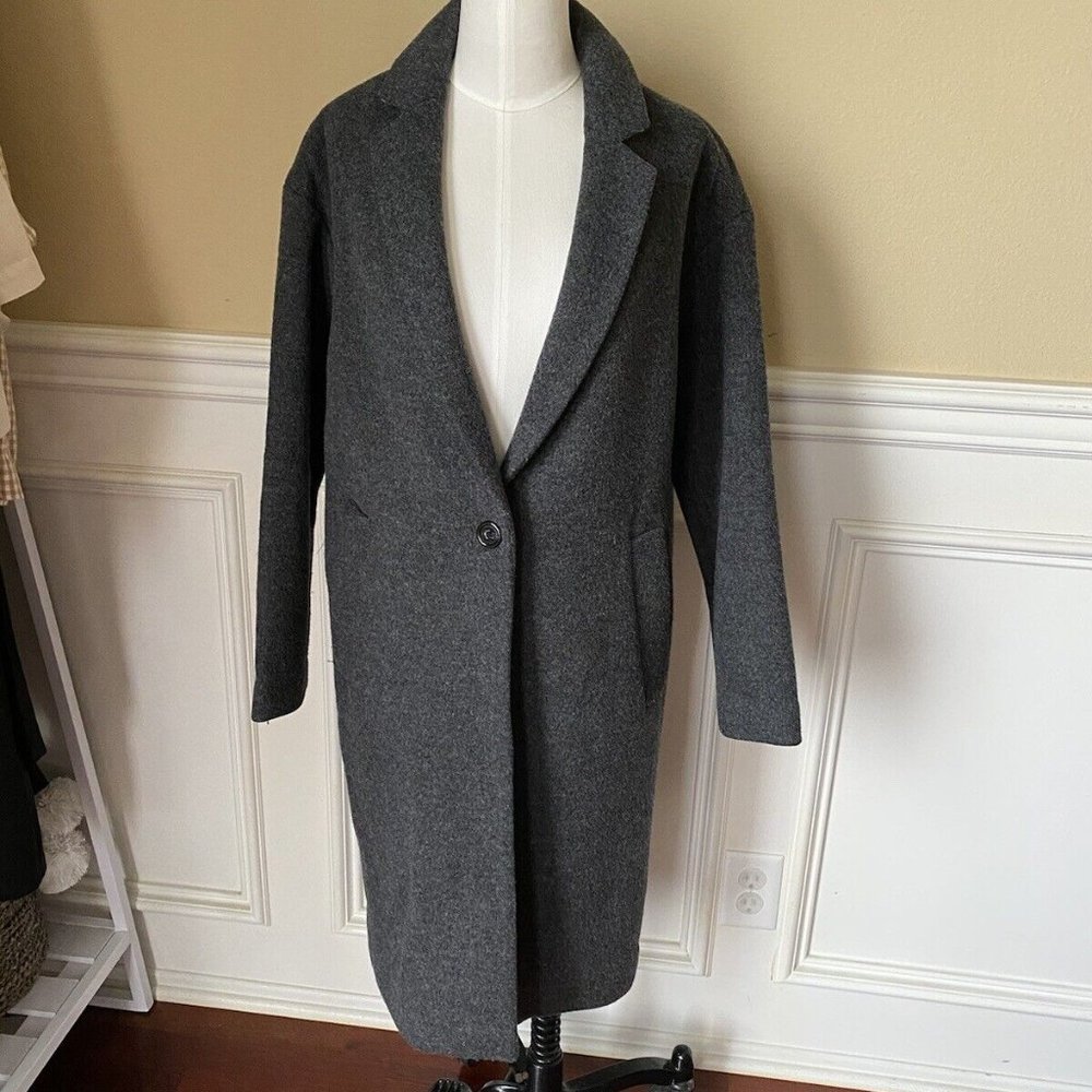 Madewell Monsieur Coat, Charcoal Gray, Size XXS